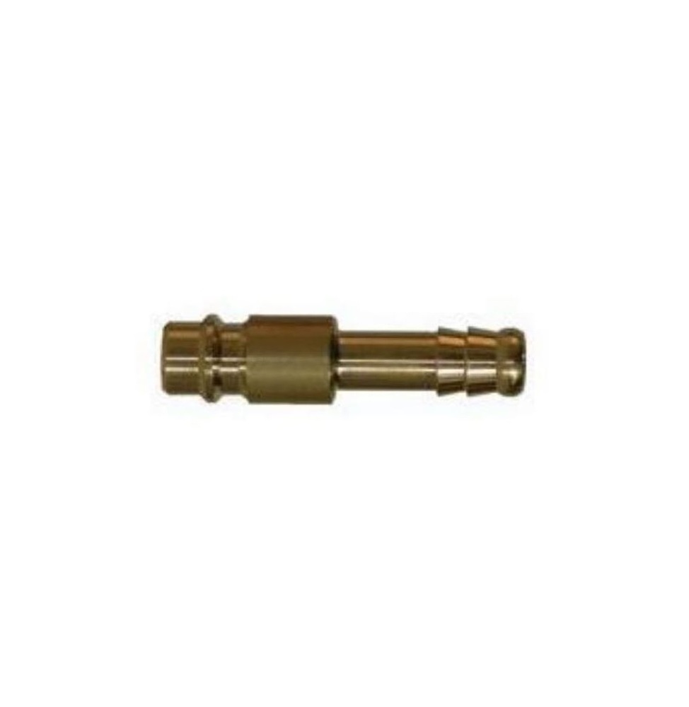 21SFTF08MXX RECTUS BRASS MINI COUPLER<BR>5/16" BARB STRAIGHT-THRU PLUG